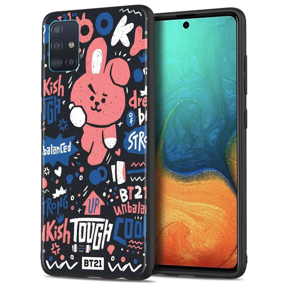 

Coque For Samsung A91 A72 A71 A52 A51 A42 A41 A32 A31 A21s A21 A12 A11 A02s A02 A01 Case Cute cartoon BT21 Cover Fundas Shell