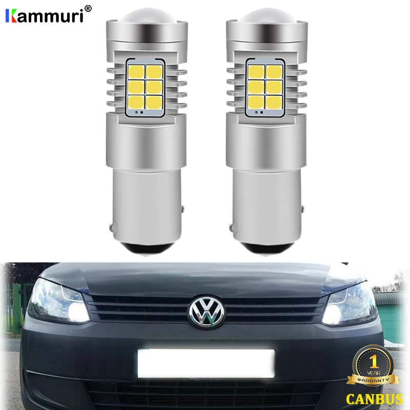 Ксеноновые белые Автомобильные светодиодные лампы KAMMURI 1157 P21/5W для Volkswagen VW Caddy 2010