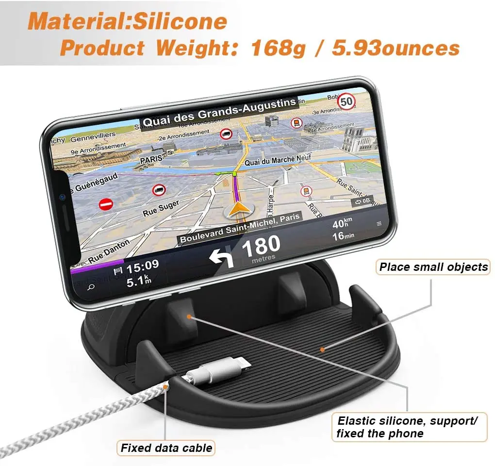 car phone holder car phone mount silicone car pad mat for dashboards slip free desk phone stand compatible with iphone free global shipping