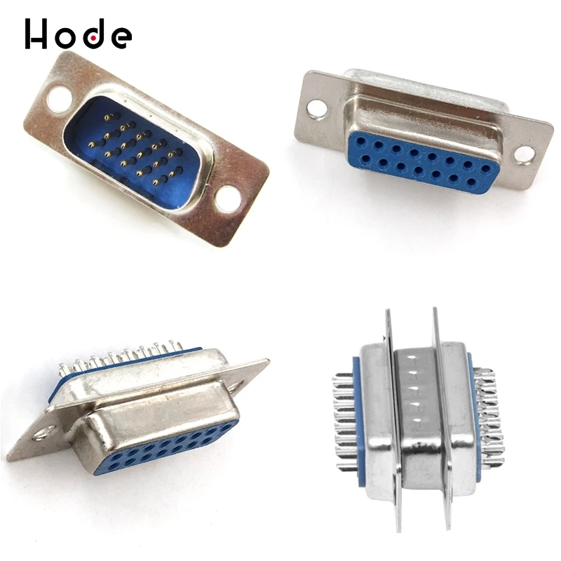 10 шт. DB15 разъем VGA 3 ряда 15Pin D SUB Проволочный припой Тип сделай сам штекер