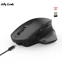 jelly comb rechargeable 2 4g wireless gaming mouse ergonomic design 6 buttons silent mouse for laptop notebook desktop mice