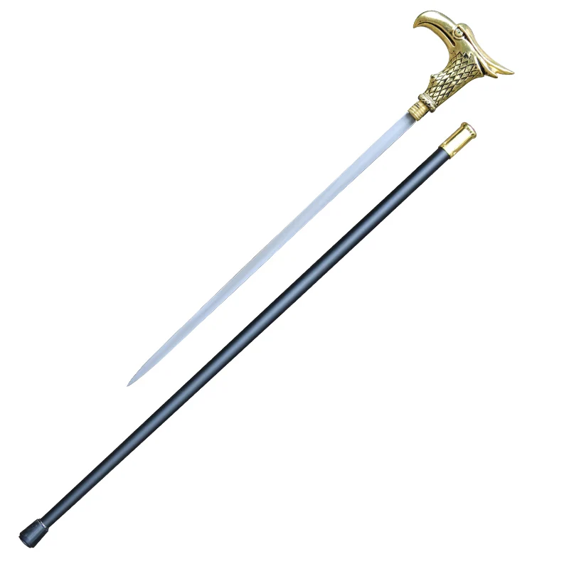 

Cos Eagle head / dog head shape cane old man cane 90 cm 0.6kg all metal material stainless steel blade