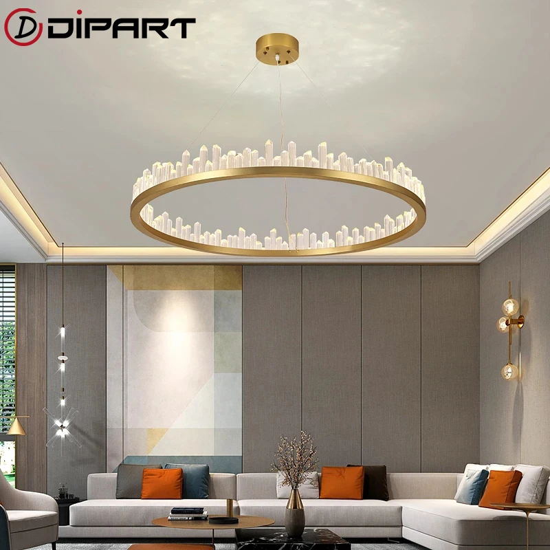 

Modern Chandelier For Living Room Bedroom Study Room Round Ceiling Chandelier Crystal Lamp Modern Kitchen Hanging Lamp Loft Ligh