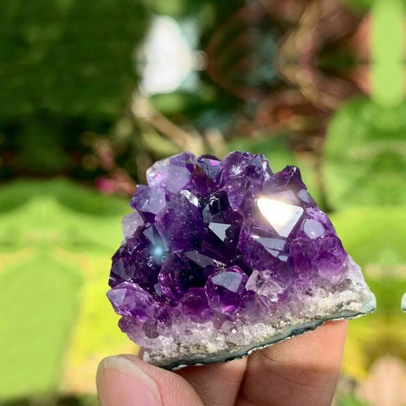 

1PC Natural Amethyst Crystal Cluster Quartz Raw Crystals Healing Stone Decoration Ornament Purple Feng Shui Stone Ore Mineral