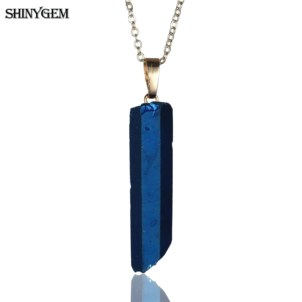 Ожерелья подвески ShinyGem 5 шт. с необычным натуральным кристаллом радужная чакра
