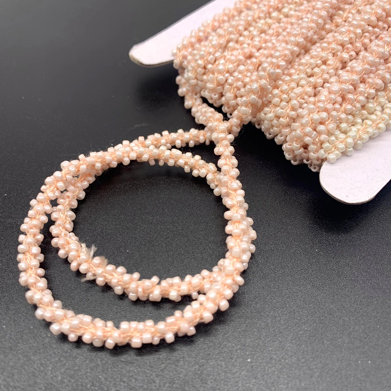 1 ярдов/партия 5 мм вышитая бисером кружево лента тесьма кружевная ткань вышитый