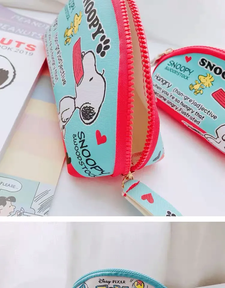 Два размера Peanuts Rogue Dog мультфильм кавайный чехол для карандаша большой емкости мультфильм холст пенал коробка принадлежности для школьников, студентов