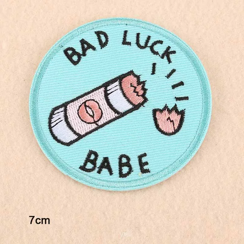 Вышитые нашивки для одежды в стиле панк с надписью Bad Iron On наклейки аксессуары