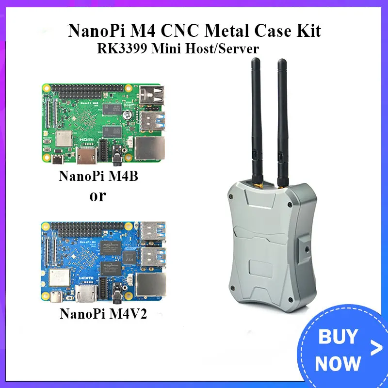 Металлический Чехол NanoPi M4B/M2V2 CNC Combo Rockchip FriendlyELEC RK3399 SoC 2 4G & 5G двухдиапазонный WiFi +