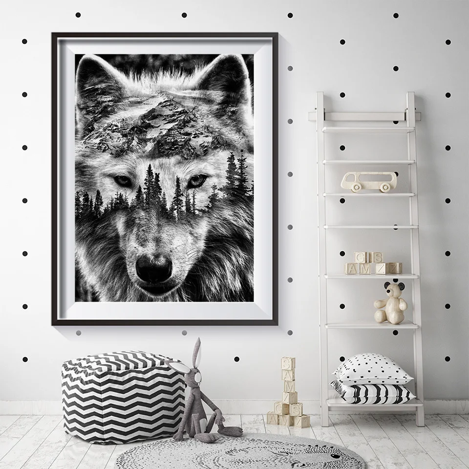 Evershine Алмазная мозаика волки картина стразами живопись животные подарок ручной