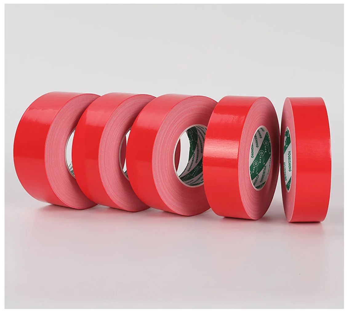 

50m/Roll Red Cloth Base Tape Self Adhesive Tape For Carpet DIY Decoration Width 10mm-60mm