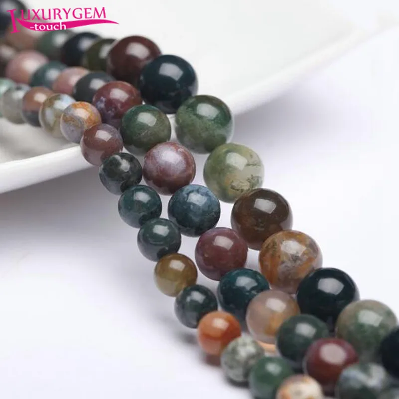 

Natural Multicolor Agates Stone Round Loose Spacer Smooth Beads 2/3/4/6/8/10/12/14/16/18/20mm 38cm sk81