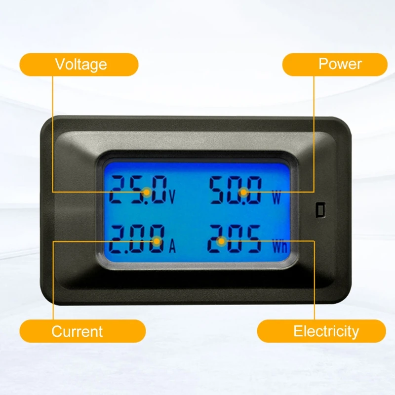 20A/50A/100A LCD 4 в 1 DC напряжение тока измеритель мощности Вольтметр Амперметр Датчик