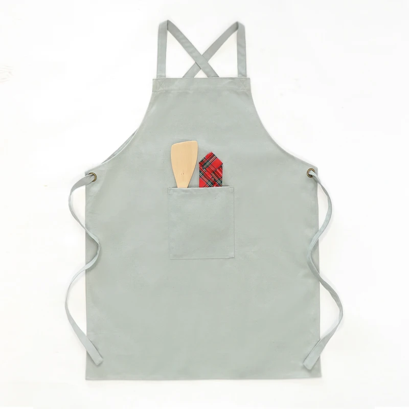 Модный холщовый кухонный семейный Мужской рабочий фартук шеф повара для гриля