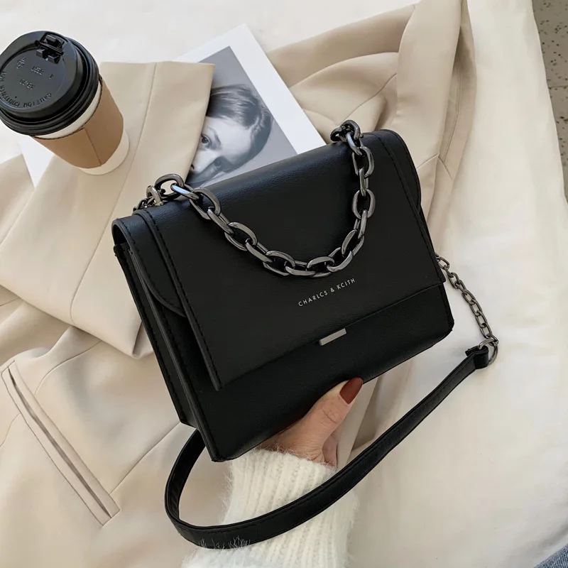 Fashion lady bag 2020autumn new trend all-match small bag high-quality one-shoulder messenger bag texture chain small square bag
