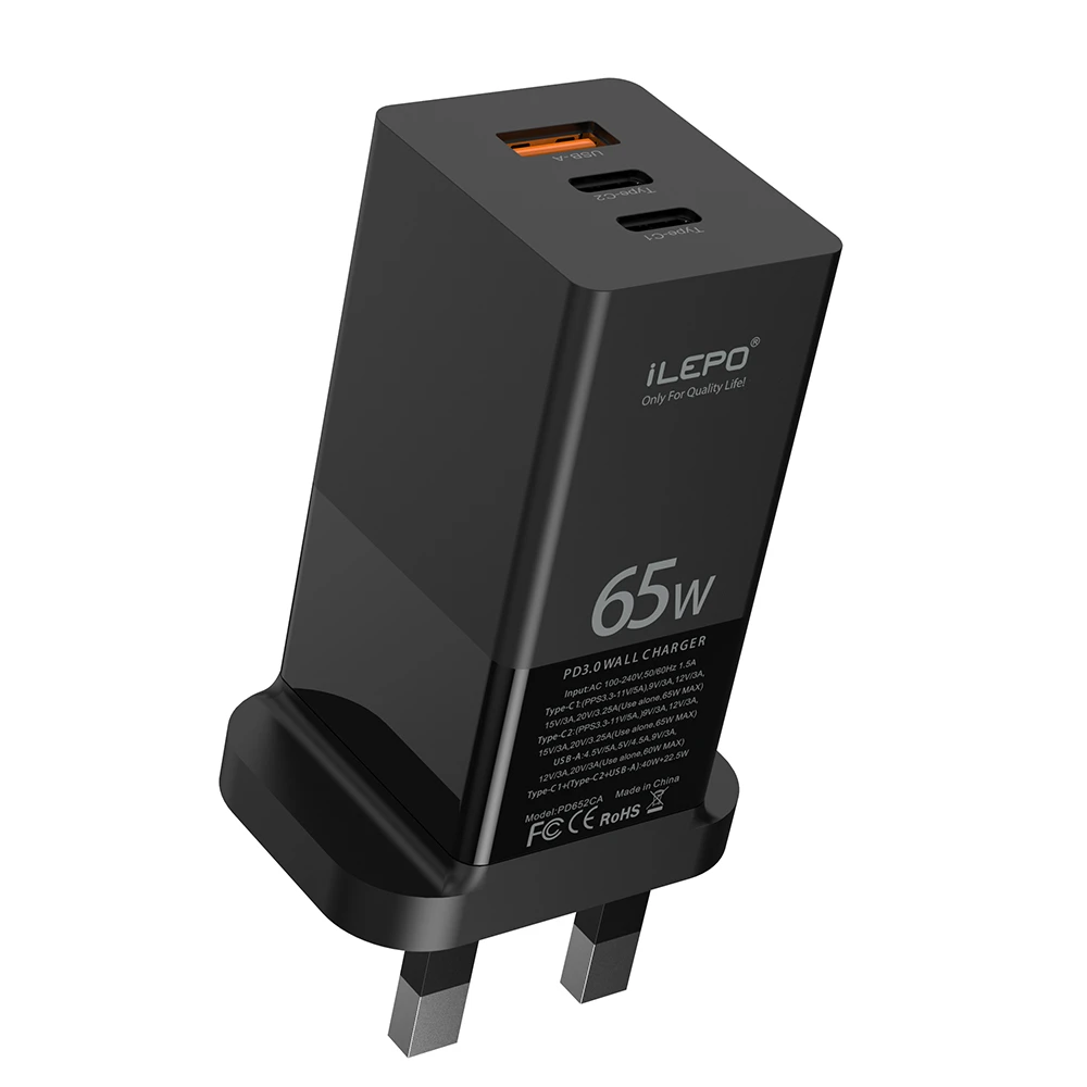 

Gan Charger 65W Quick Charge 4.0 Pd Snelle Lading Afc Fcp Reizen Oplader Voor Macbook Pro Voor For iphone 11 X Xs Huawei Mate20