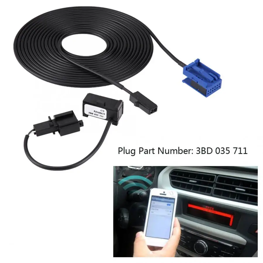 Комплект проводов 3BD 035 711 для автомобиля Bluetooth микрофона Peugeot 307 308 408 207 3008 Citroen C4 C3 C5