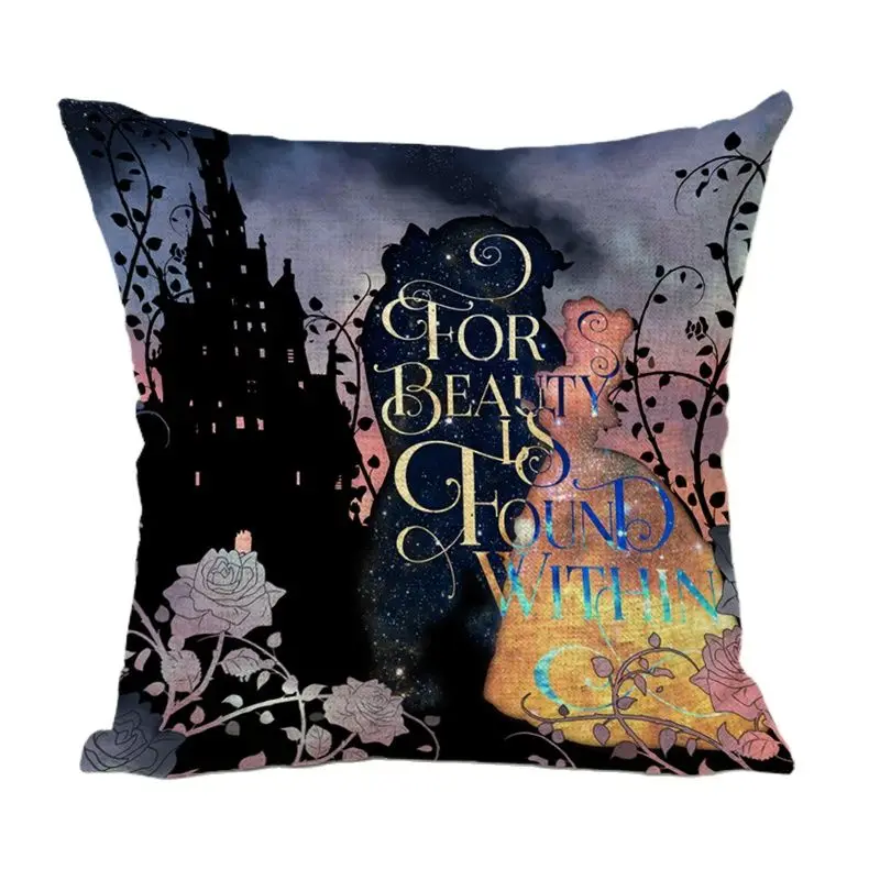 Мультяшная сказочная наволочка для подушки Розовая Лилия цветок автомобиль