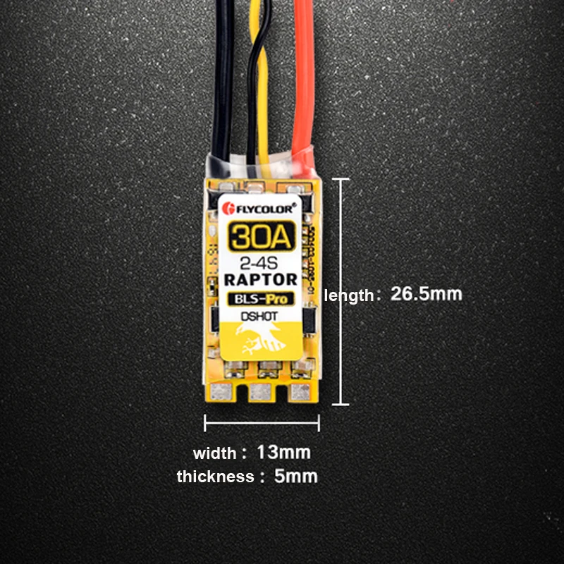 

1PC Flycolor Raptor BLS-Pro 20A/30A 2-4S ESC Dshot Electronic Speed Controller for DIY RC Toy Aircraft Drone Spare Parts