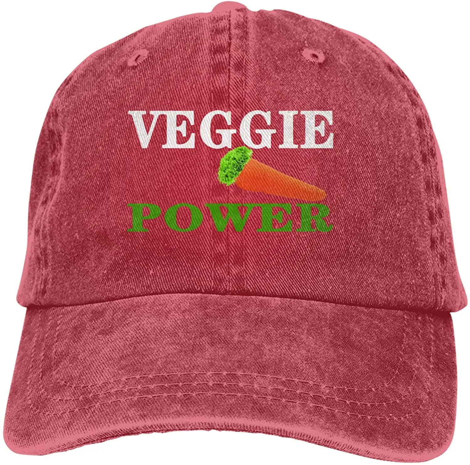 

Veggie Power Sports Denim Cap Adjustable Unisex Plain Baseball Cowboy Snapback Hat