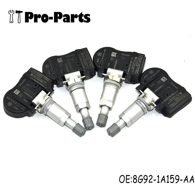 

8G92-1A159-AA 4PCs/set TPMS Tire Pressure Sensor 433MHz For Land Rover Peugeot 307 Citroen C5 C6 Mazda