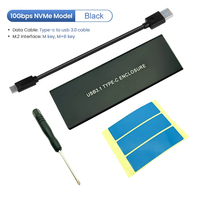 H1111Z M2 SSD чехол NVME корпус M.2 для usb type C 3,1 SSD адаптер для NVME PCIE NGFF SATA M/B Ключ SSD диск коробка M.2 SSD чехол