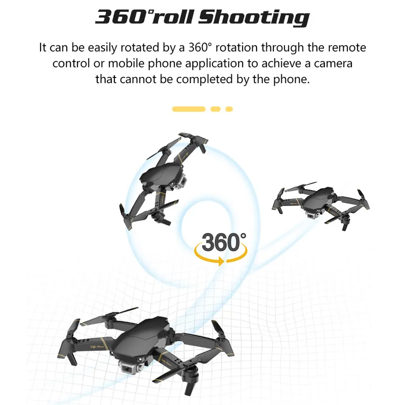 Складной Дрон GD89 с камерой HD 1080P Радиоуправляемый квадрокоптер Wi Fi FPV GPS вертолет