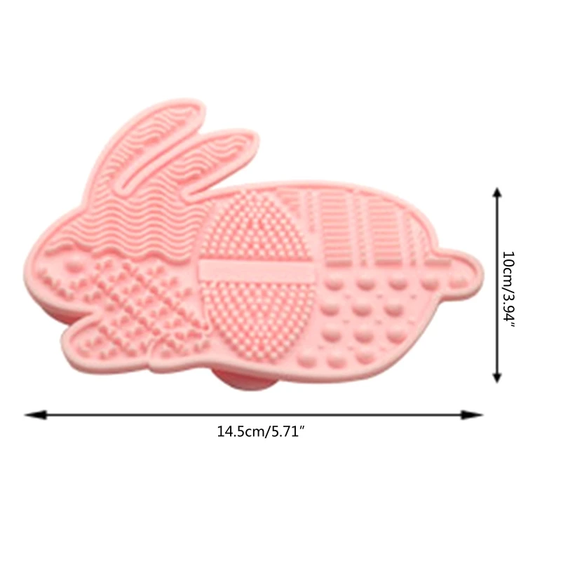 Портативная Кисть для макияжа с милым мультяшным Кроликом коврик чистки