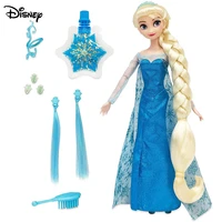 disney frozen elsa anna fashion hiar play doll with brush hair clip accessory frozen princess action figure collectible model