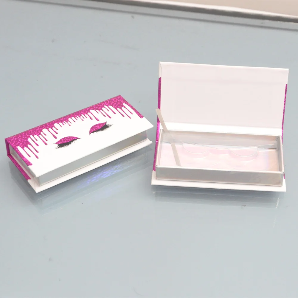 

50/pack Wholesale Lash Boxes Packaging Eyelash Box Package Custom Magnetic False Eyelashes Makeup Storage Case bulk Vendors