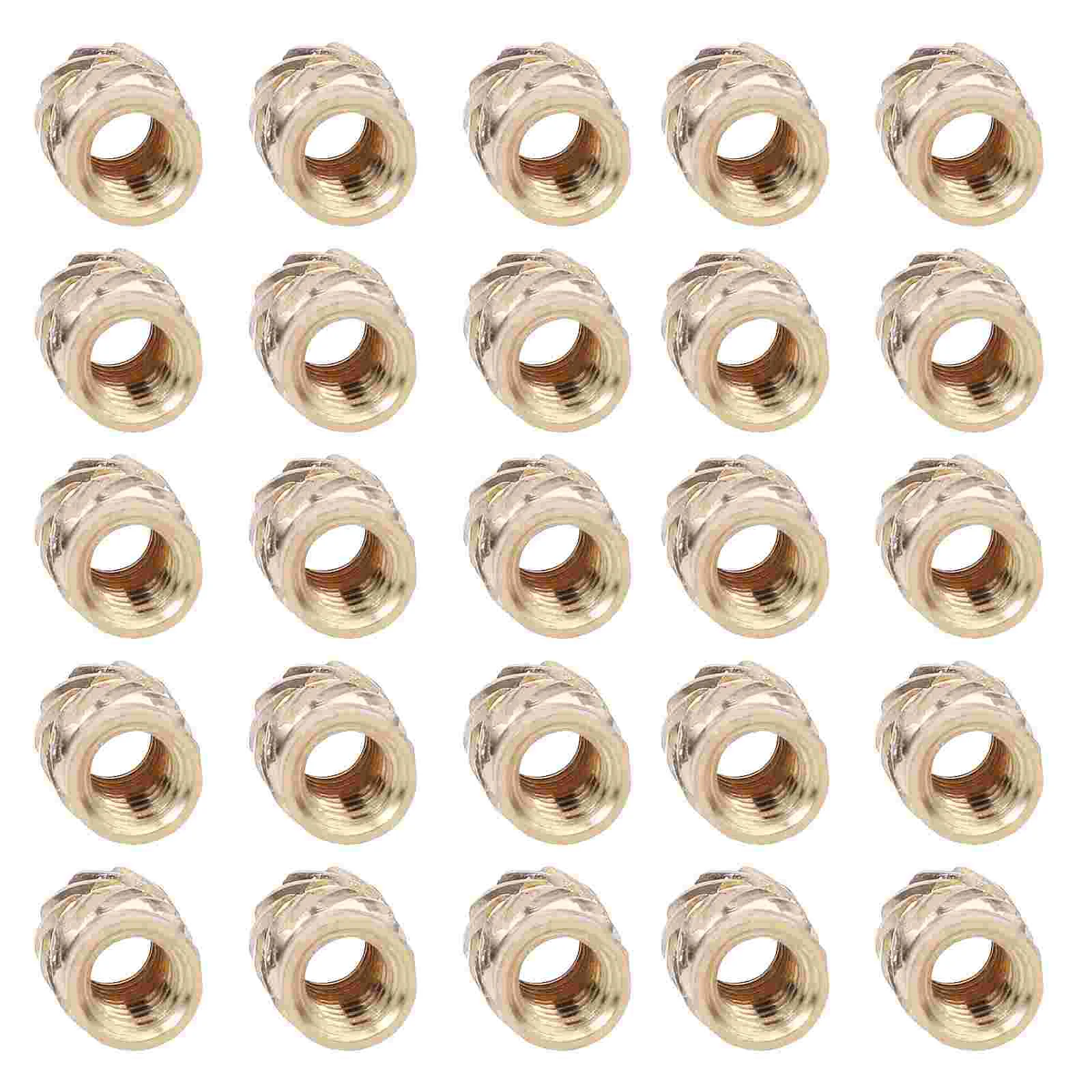 

100pcs Heat Resistant Insert Nuts Copper Embedment Nuts Threaded Knurled Nuts
