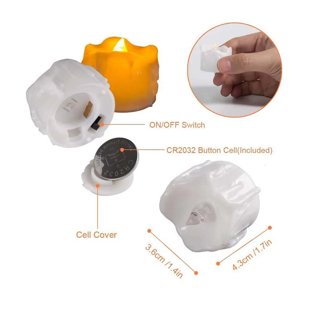 12 шт. светодиодные фонари с дистанционным/без дистанционного управления