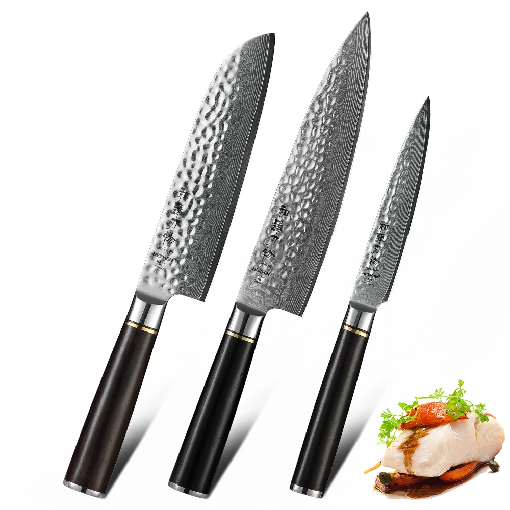 Набор кухонных ножей HEZHEN 1-3 шт. профессиональные японские ножи шеф-повара из