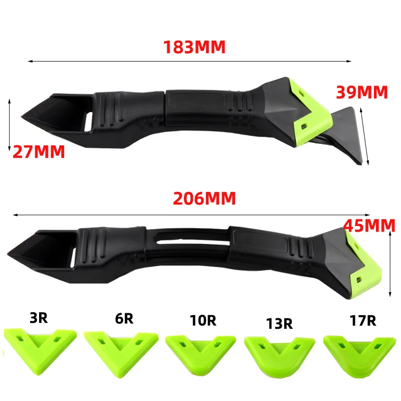 

3 in 1 Caulking Tools kit Caulk Nozzle Applicator Finishing Tool Silicone Glue Remover Caulk Finisher Reusable Grout Scraper
