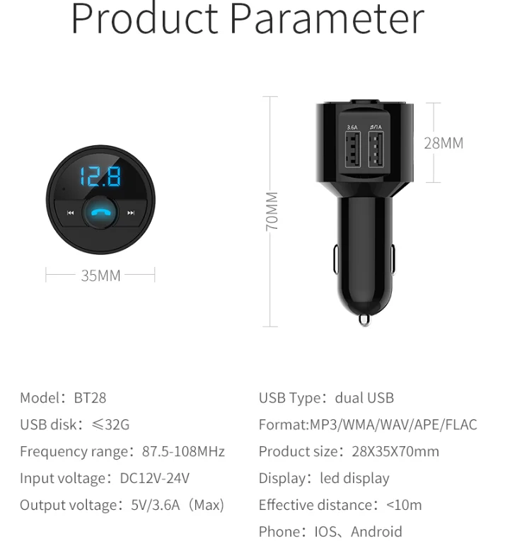 20 шт. автомобильный беспроводной Bluetooth-передатчик с USB-портом | Автомобили и