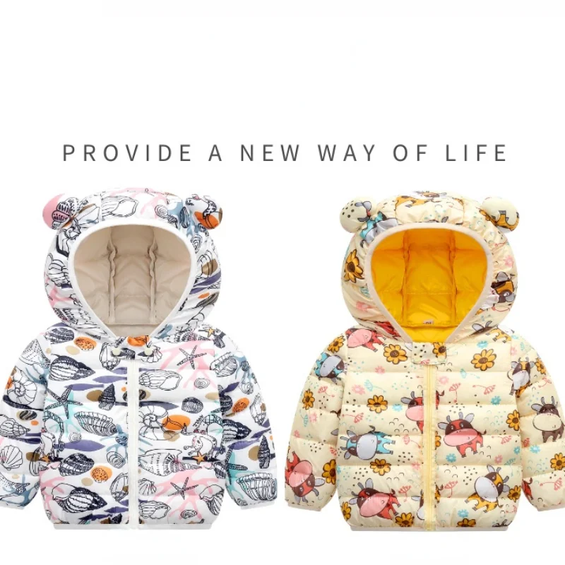 

Autumn and Winter Cartoon Children's Down Padded Jacket Boys Clothes Girls Winter Coat