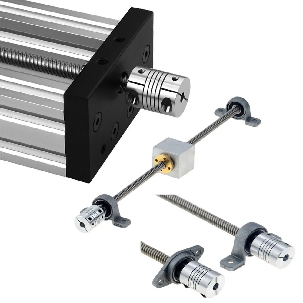 4pc 5x8mm CNC Motor Shaft Jaw Coupler 5mm To 8mm Flexible Coupling OD 19x25mm Aluminium Alloy for Printer Wholesale Dropshipping |
