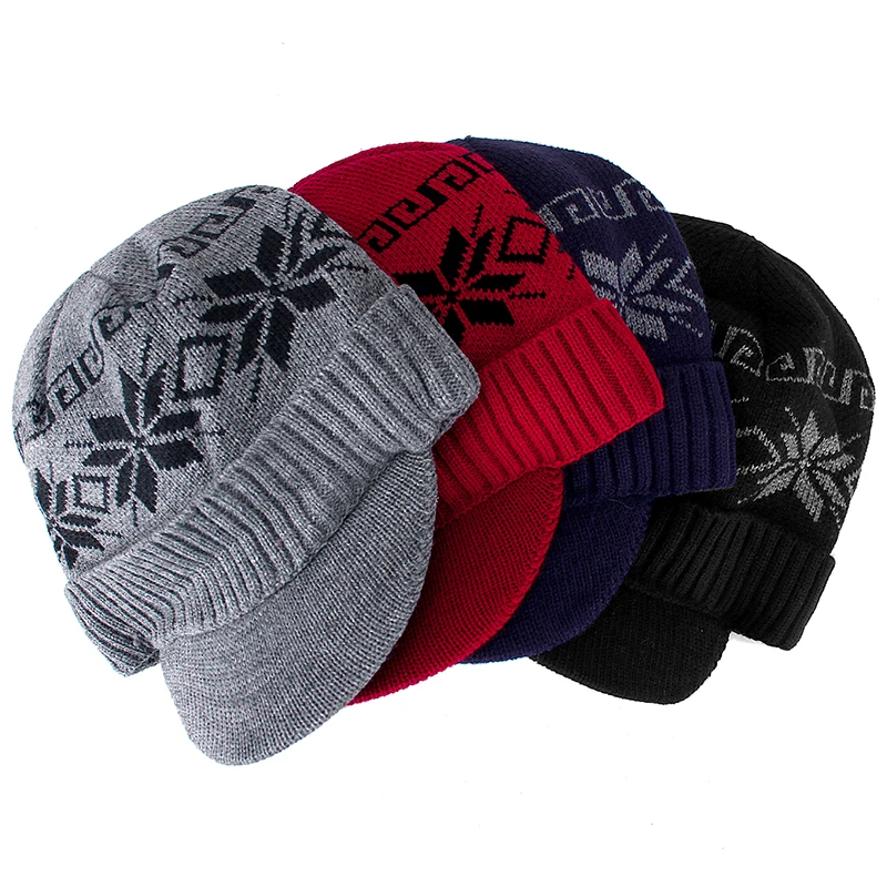 Высококачественные хлопковые зимние шапки с меховыми полями Skullies Beanies, шапка для мужчин и женщин, шерстяные шапки, маска Gorras Bonnet, вязаная шапка