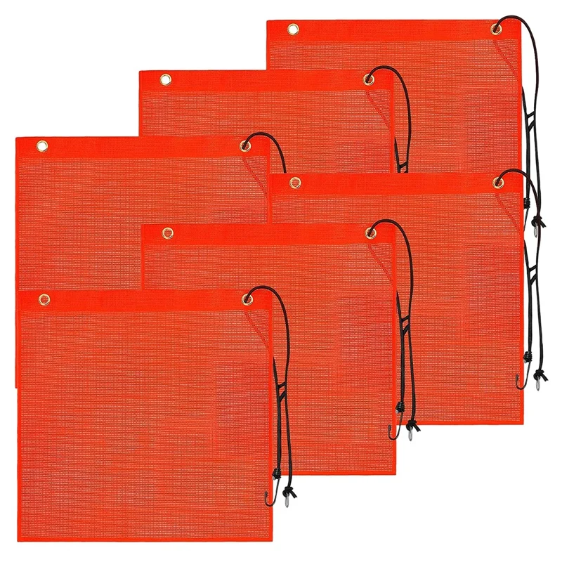 

Флаги защитные сетчатые оранжевые с прокладками, 18 х18 дюймов, 6 шт.
