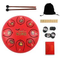 handpan drum 6 inch 8 inch tongue drum 8 tune steel hand pan drum tank drums drumsticks padding bag percussion instruments