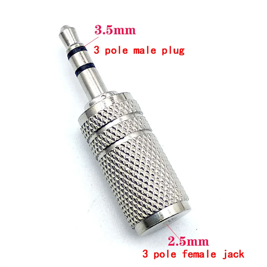 2.5mm/3.5mm Audio Adapter for Headset Earphone 3.5mm Female to Female Jack Stereo Adapter Connector Audio Extension Cable