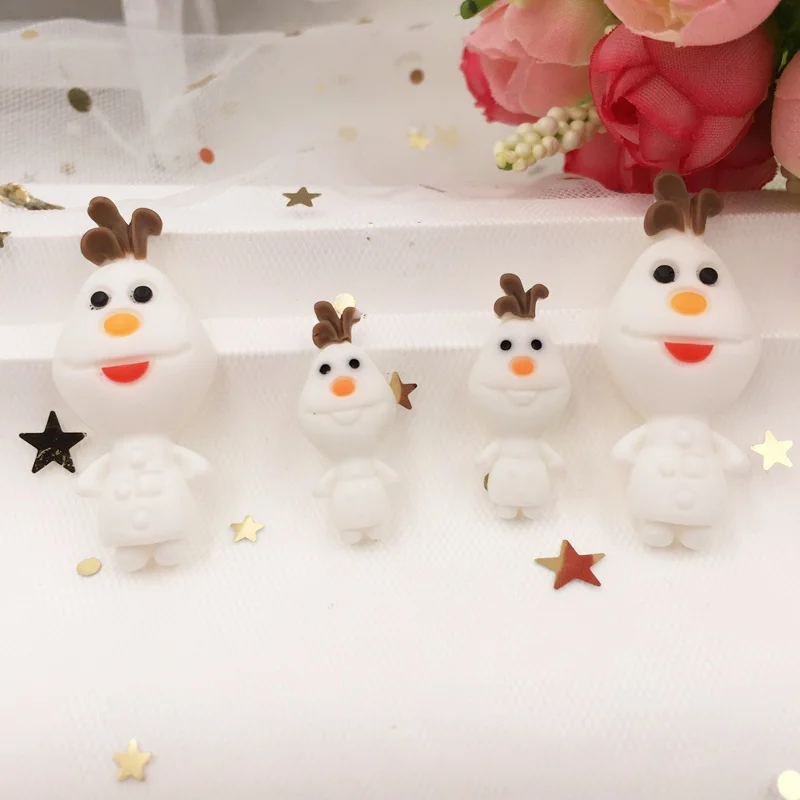 Смола Kawaii красочный милый снеговик Flatback Камень Кабошон скрапбук DIY Декор