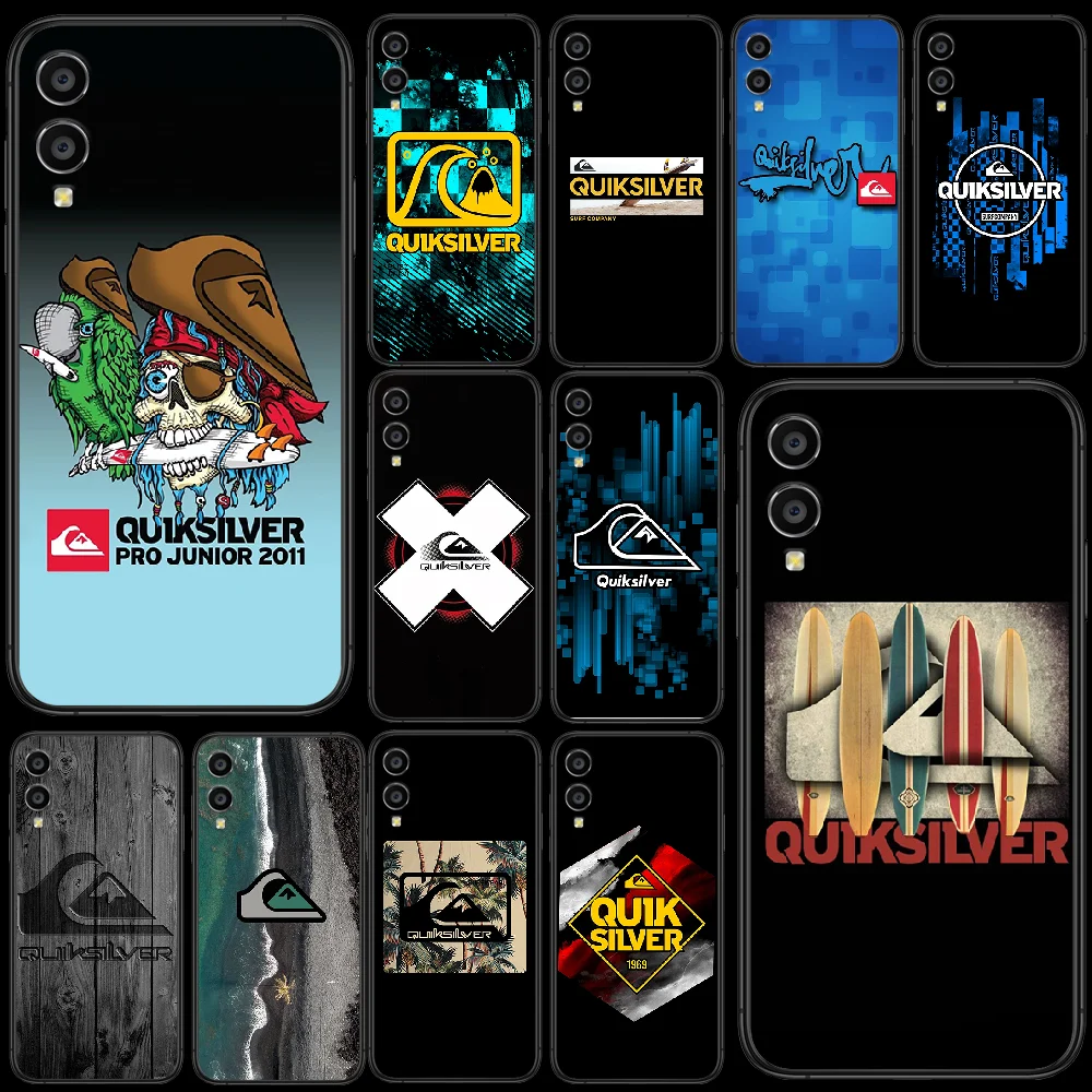 

Surfing Skateboard Quiksilver Phone Case For HUAWEI Honor 7 8 A 9 X Mate 10 i 20 V 40 Lite Pro Y7 2019 black Funda Painting