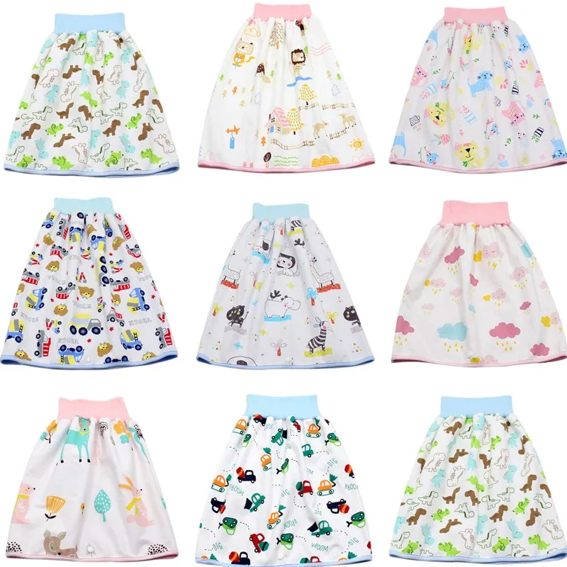 Хлопковая детская юбка для подгузников Детский водонепроницаемый тканевый
