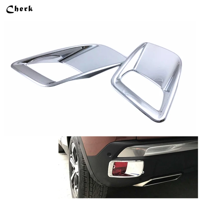 2 шт. ABS хром Задний противотуманный фонарь Крышка лампы подходит для Peugeot 3008 GT 2017