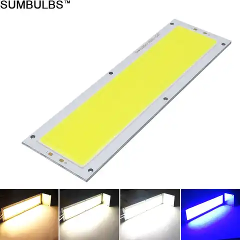 Sumbulbs 120x36 мм ЛМ Ультра яркий светодиодный источник светильник 12 В 12 Вт COB лампа для 12 светильник свет s DIY водонепроницаемый светодиодный чип м...