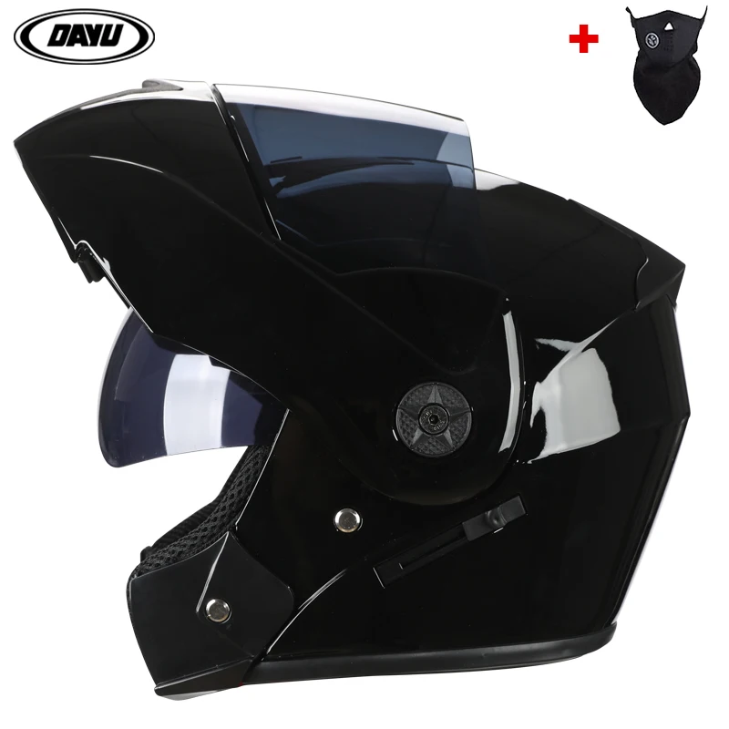 

1 Gift Unisex Racing Motobiker Helmets Modular Dual Lens Motorcycle Helmet Full Face Safe Helmet Flip Up Cascos Para casque Moto