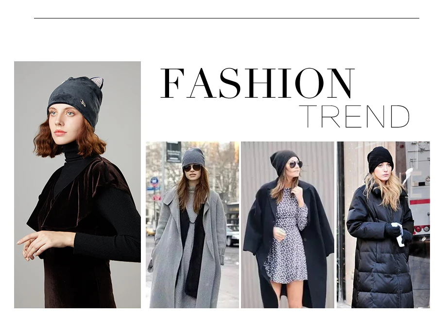 Зимняя женская шапка, s, милая шапочка с кошачьими ушками, Vogue, со стразами, чистый цвет, женские шапки, бренд, осень, для улицы, для девушек, бини, Повседневная шапка
