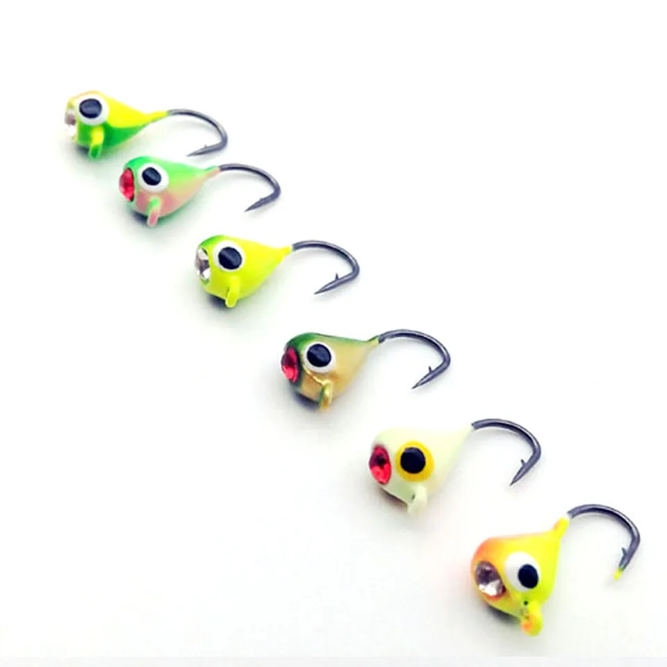 6 шт./лот приманка с крючком для зимней подледной рыбалки мини металлическая рыбы
