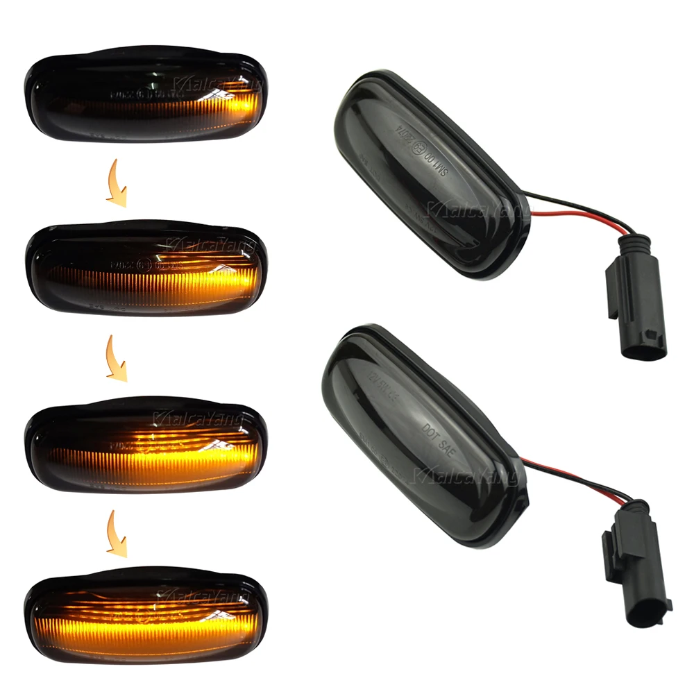 Последовательный мигающий светодиодный указатель Поворота Боковой габаритный